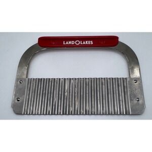 Land O Lakes Wavy Crinkle Cutter Stainless Steel Red Handle Vegetable Slicer
